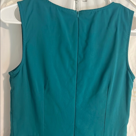 Doe & Rae Teal Ruched Ruffled Mini Dress - Picture 4 of 5